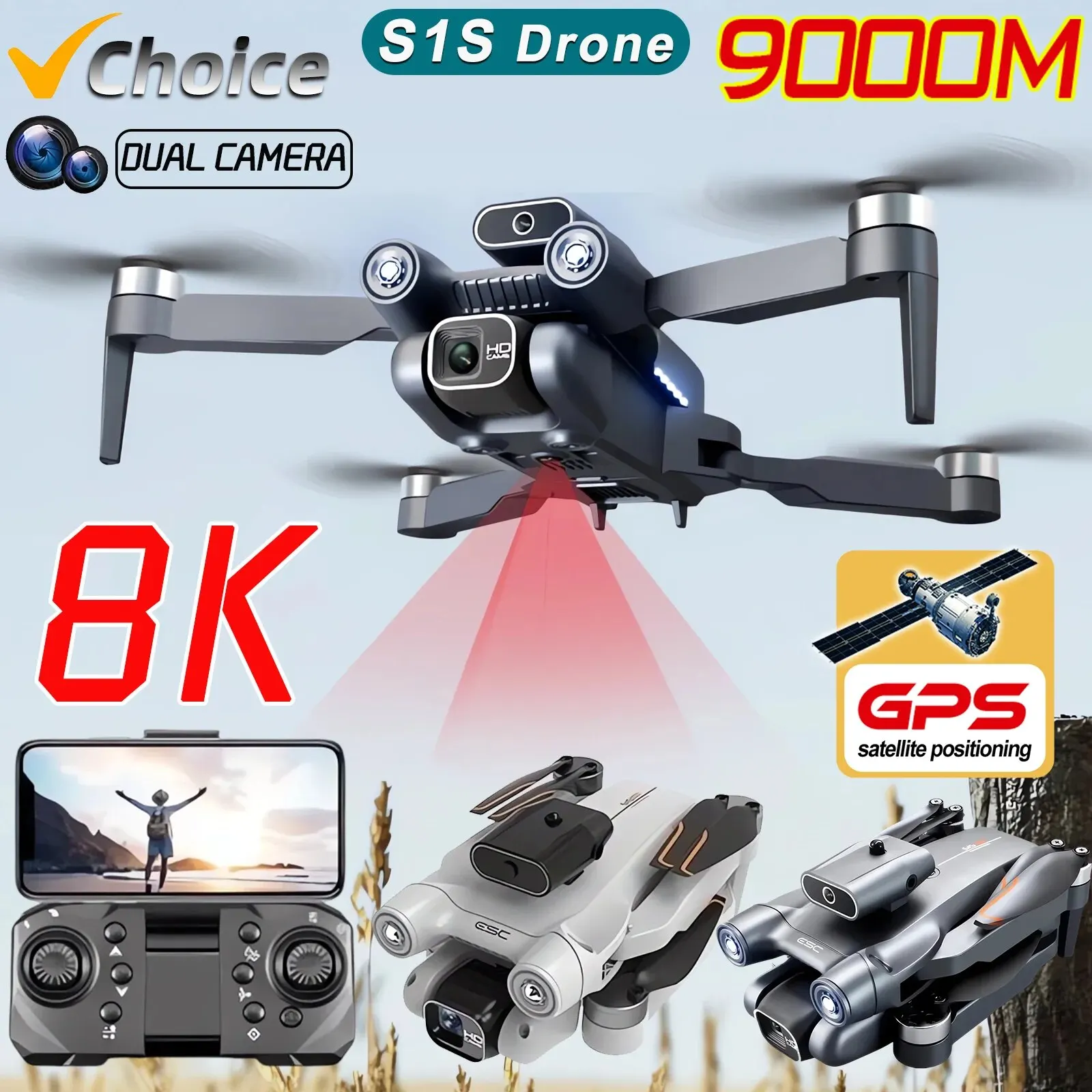 Nuovo S1S 5G GPS Drone Camera  - Drone Gimbal Brushless recensione e prezzo
